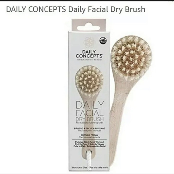 New Daily Concepts Daily Facial Dry Brush For Radiant Looking Skin Vegan - Picture 1 of 4
